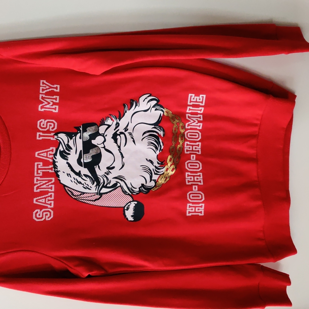 Santa Claus Red Sweatshirt Size S